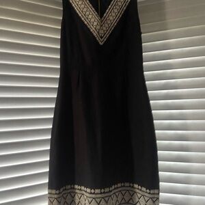 Kate Spade Black and Gold Embellished Midi Sundress